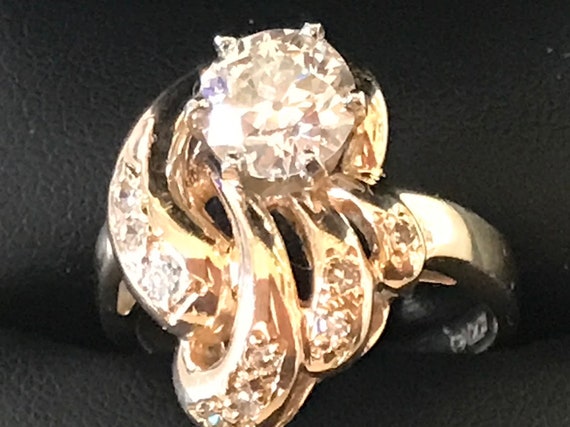 Beautiful custom made designer diamond ring, 1.24… - image 2