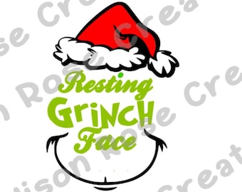 Download Free Resting Grinch Face Svg Pdf Jpeg PSD Mockup Template