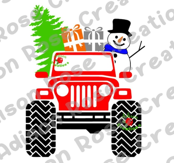 Download Christmas Jeep SVG PDF JPEG | Etsy
