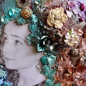 Personalized Mixed Media 3D Canvas Art: Memorial Portrait (12&quot;x12&quot;)