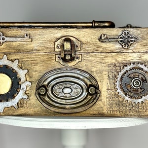 Steampunk Assemblage Box: Mixed Media Treasure Trunk