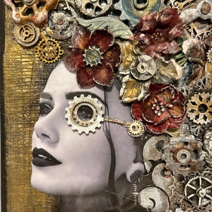 Steampunk Mixed Media 3D Assemblage Artthis Delicate Beauty ...