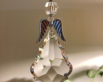 Gift for Nurse Dancing Angel Prism Window Ornament Baroque Crystal Glass Pendalogue Crystal Pendant
