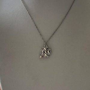 Shamrock Stainless Steel Necklace Clover Irish Jewelry