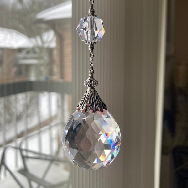 Window sun catcher Crystal ball prism hanging ornament Clear prism Glass window ornament