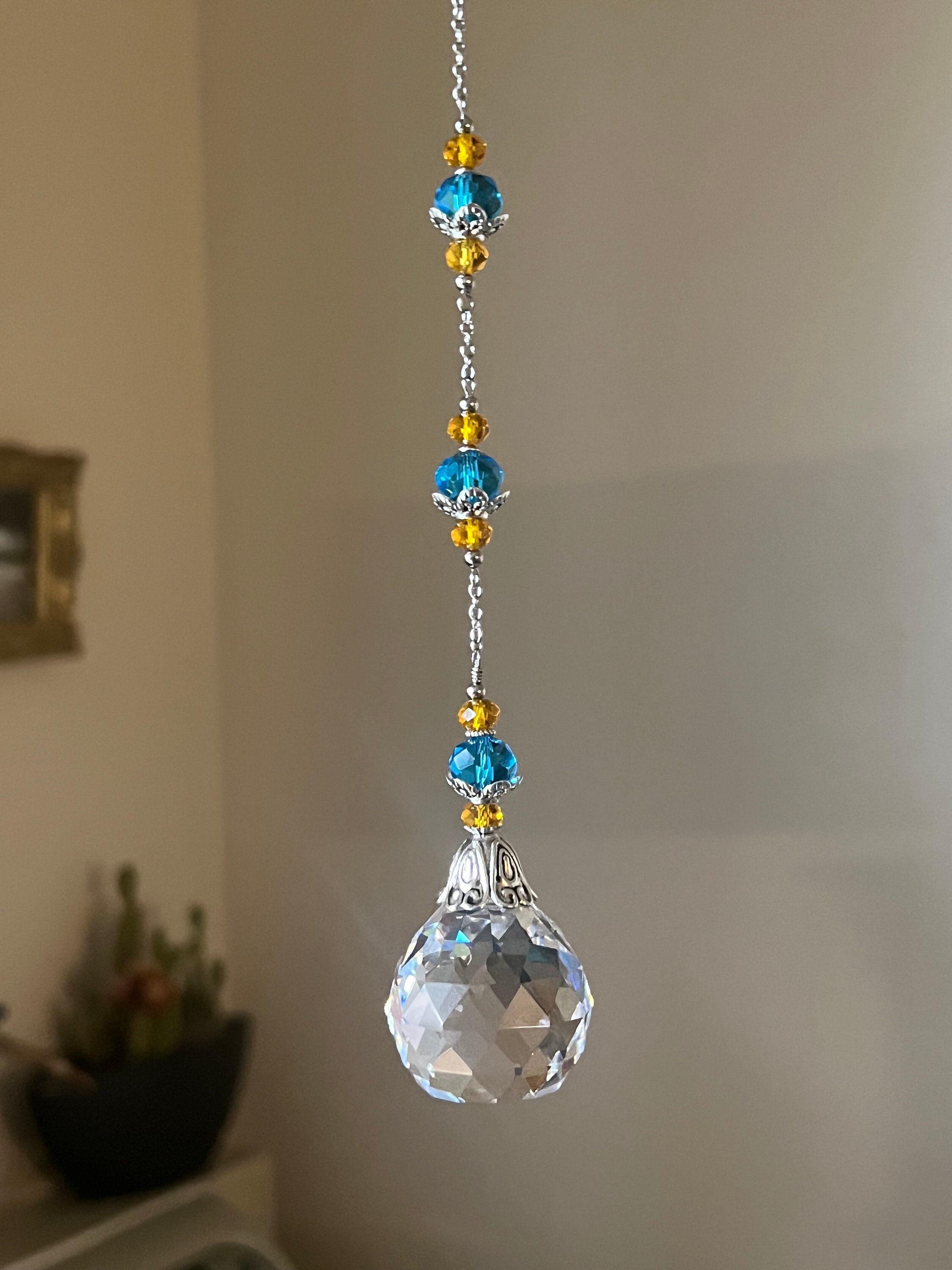 Teardrop Faceted Crystal Glass Ball Window Prism Window Decor Window ...