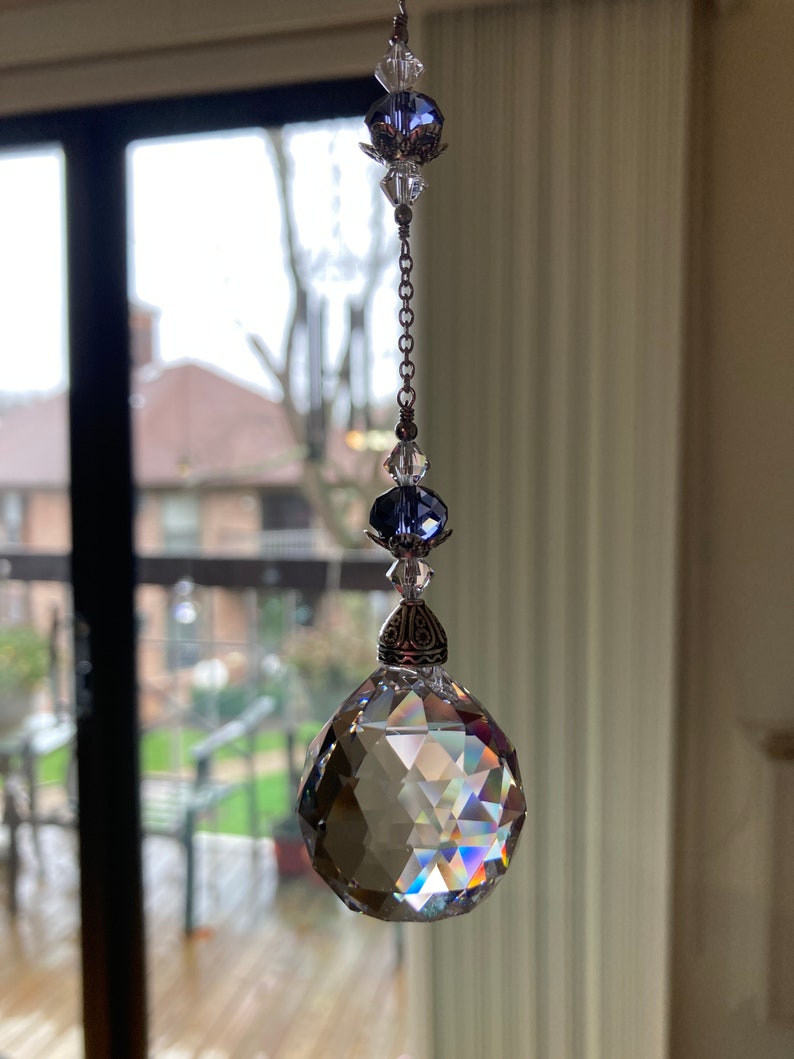 Tanzanite Purple Suncatcher Prism Window Ornament Light Purple Etsy