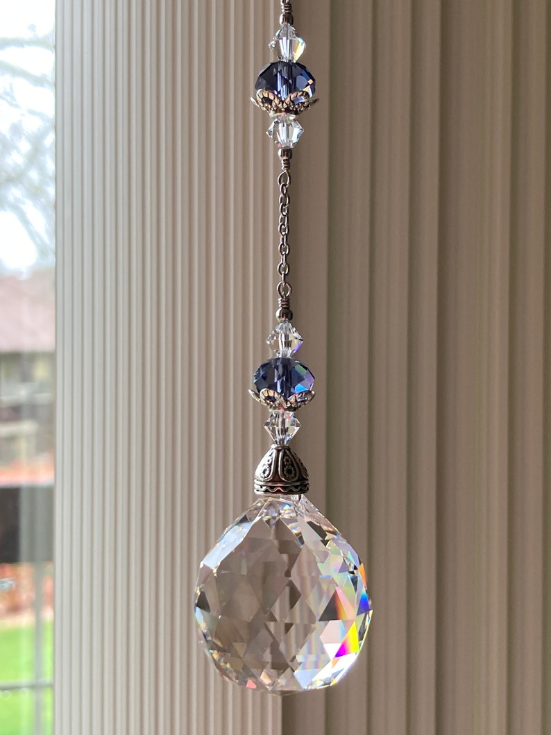 Tanzanite Purple Suncatcher Prism Window Ornament Light Purple Etsy