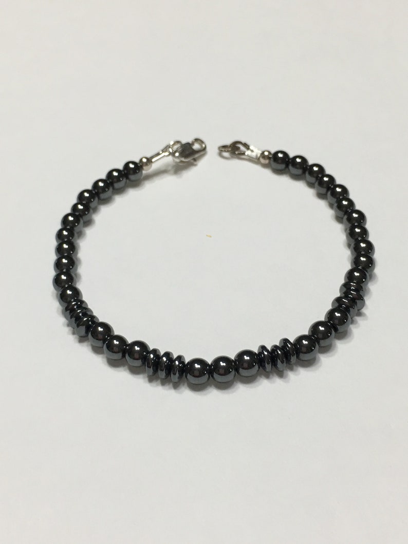 7 Inches 4mm Black Hematite Gemstone Beads Bracelet Small - Etsy