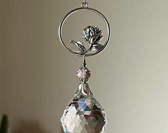 SunCatcher Crystal Rose Ornament