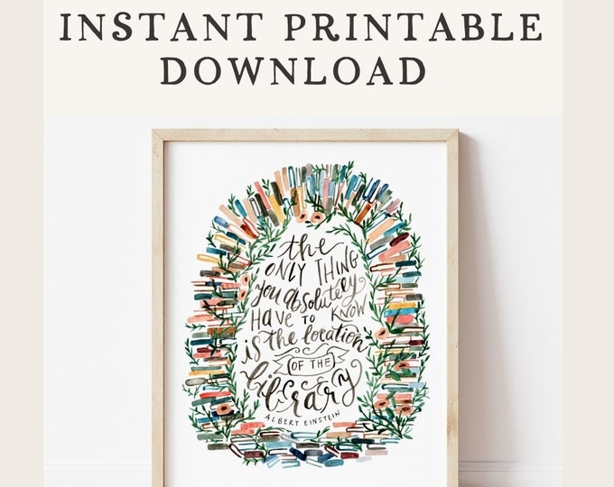 PRINTABLE Book Wall Art. Book Lover Gift. Location of the - Etsy