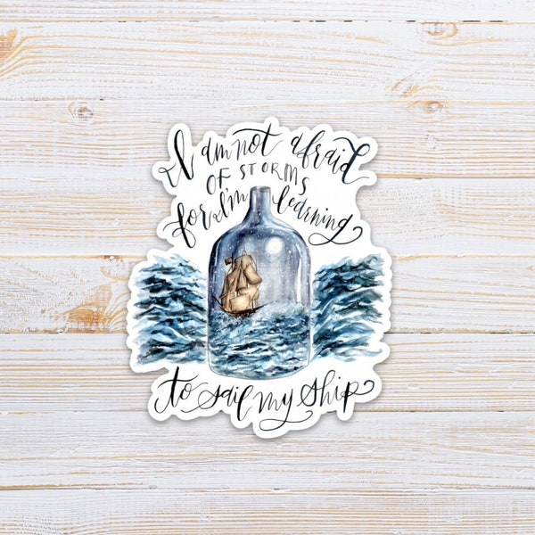 Book Lover Sticker | I am not afraid of storms | Vinyl | Little Women | Waterproof | Book Lover Gift | Laptop | Book Sticker | Waterbottle