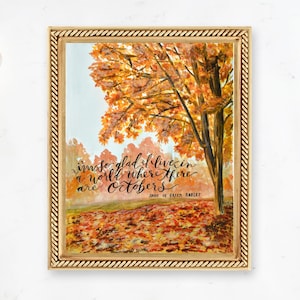 Anne of Green Gables / World of Octobers / Leaves Art Print / Autumn Gifts / Botanical Art / Fall Wall Art / Fall Home Decor