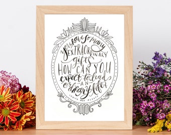 Little Women Quote Print: Louisa May Alcott Inspirational Art (8x10)