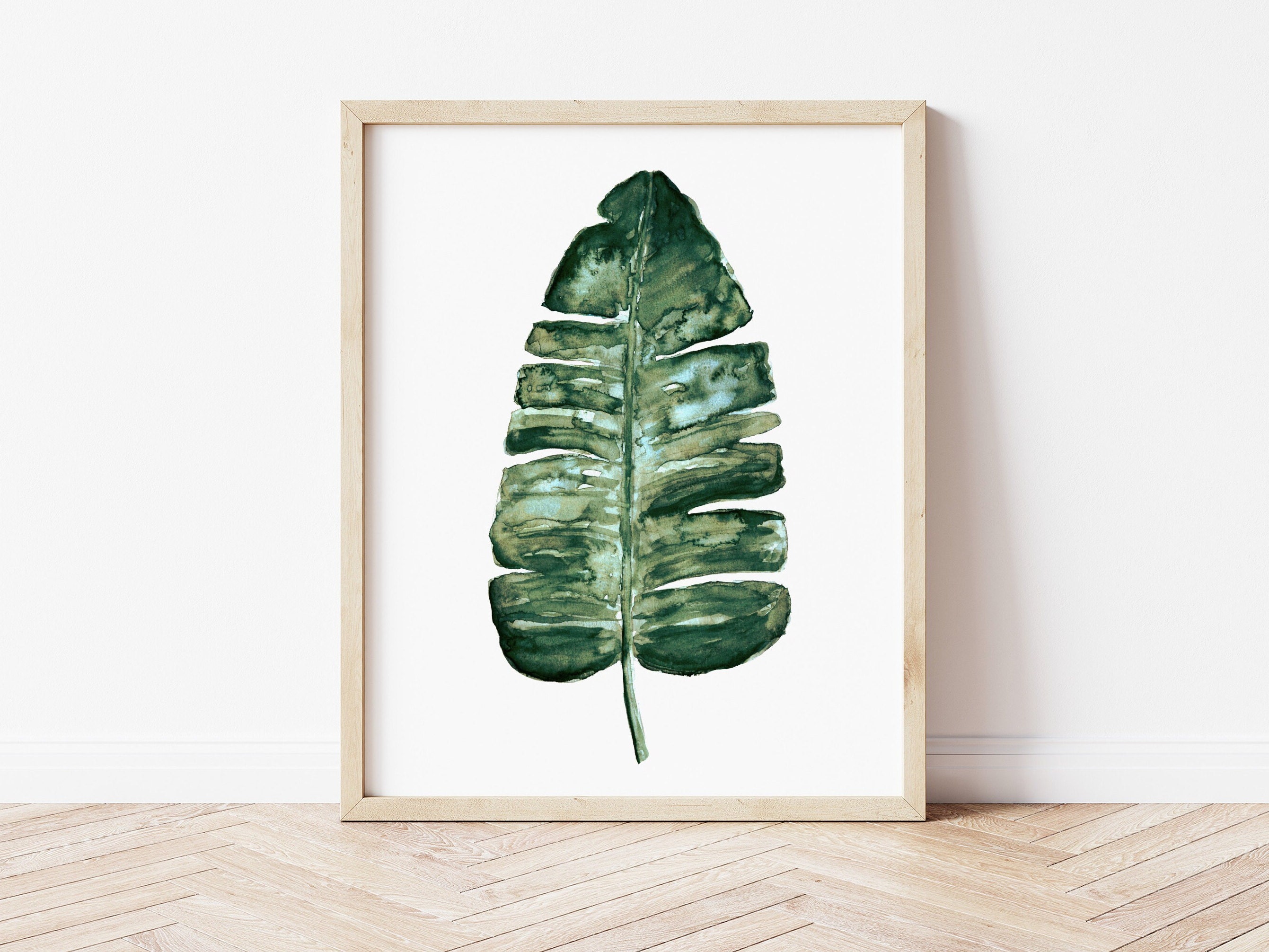 Botanical Print / Banana Leaf // Hand Painted / 8 X 10 / Art - Etsy