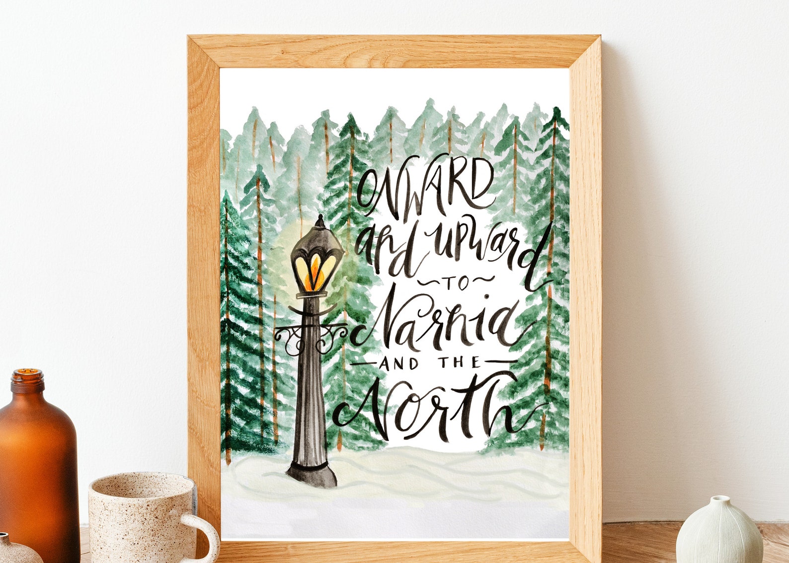 Narnia Wall Art / Onward and Upward / Winter Forest Art / Etsy