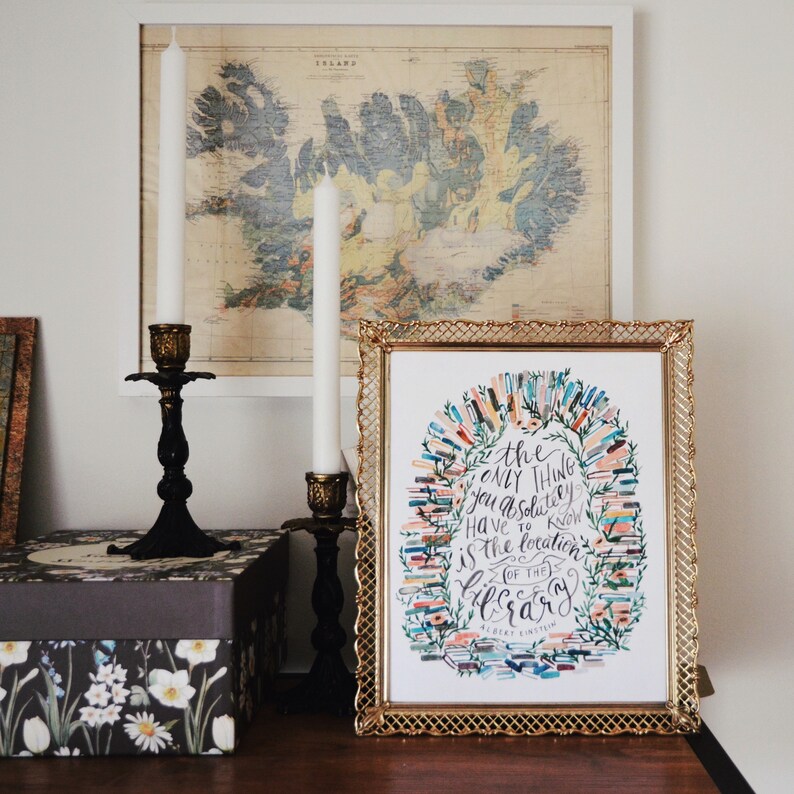 Book Wall Art Print / Book Lover Gift / Library Decor / The image 3
