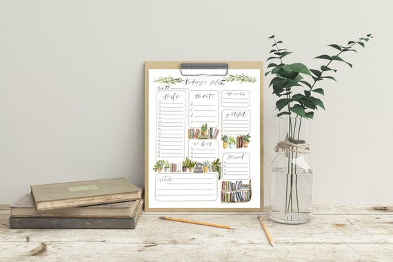 PRINTABLE Hand Painted Daily Planner / Instant Download / to | Etsy