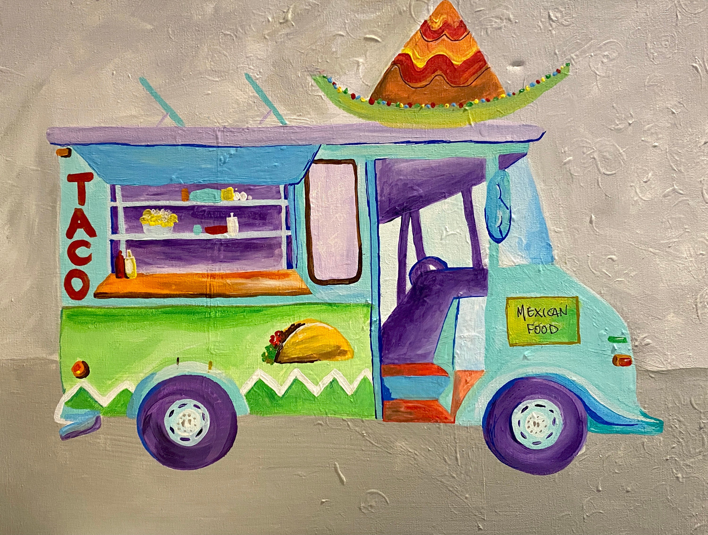 Taco Truck art Print Etsy