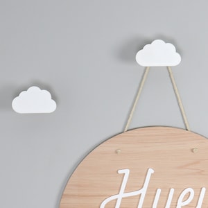 Cloud Wall Hook Set - Cloud Hook | Childrens Nursery Room Décor | Clothes Hook | Premium Acrylic Wall Hook | Clothes Hanger | Wall Hanging