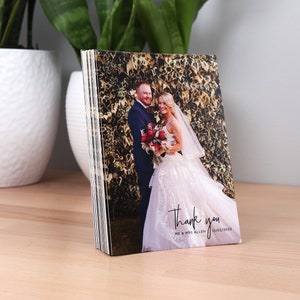 Hochwertig bedruckte Hochzeit Danke-Postkarte mit Deinem Foto | Professionell gedruckte Dankeskarten | Modernes und klassisches Design