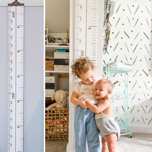 Yellow Tape Measure Height Chart Ruler Growth Chart Imperial Etsy