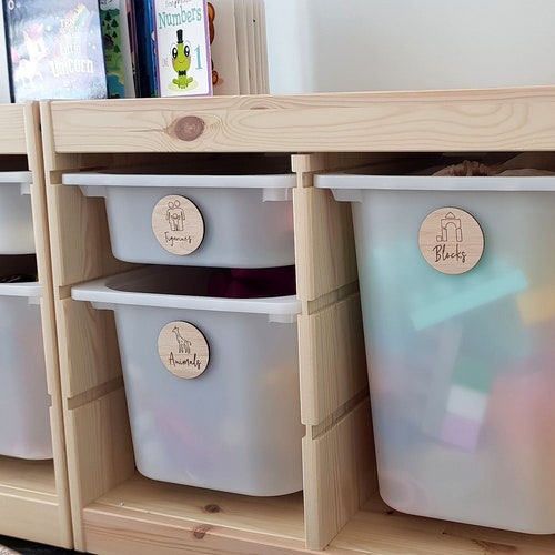 Toy Box Storage Tags Wooden Trofast Labels Playroom Decor Etsy