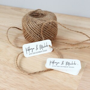 Wedding Favor Tags | Simple Rounded Rectangle Gift Tags | Swing Tags | Wedding Gift Tags | Personalised Thank You Tags | Wedding Favour Tags