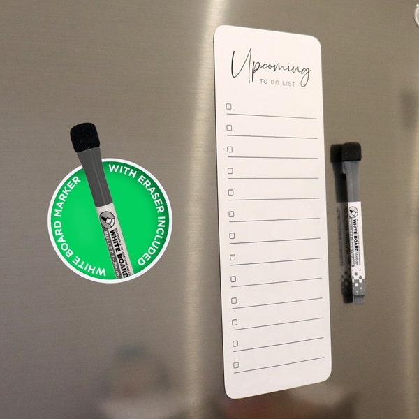 Custom Fridge list planner - magnetic whiteboard to do list - family organiser