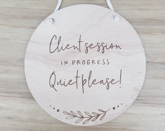 Personalized Engraved Wood Hanging Door Sign | Do Not Disturb Sign