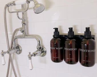 3D Printed Bottle Wall Mount - Various Sizes - Minimalist Kitchen & Bathroom Organization | Shower Bottle Mount | Pump Bottle Holder
