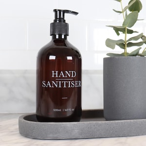 1 Stück AMBER Händedesinfektionsflasche - 500 ml Spender - Benutzerdefinierte Pumpflaschenspender