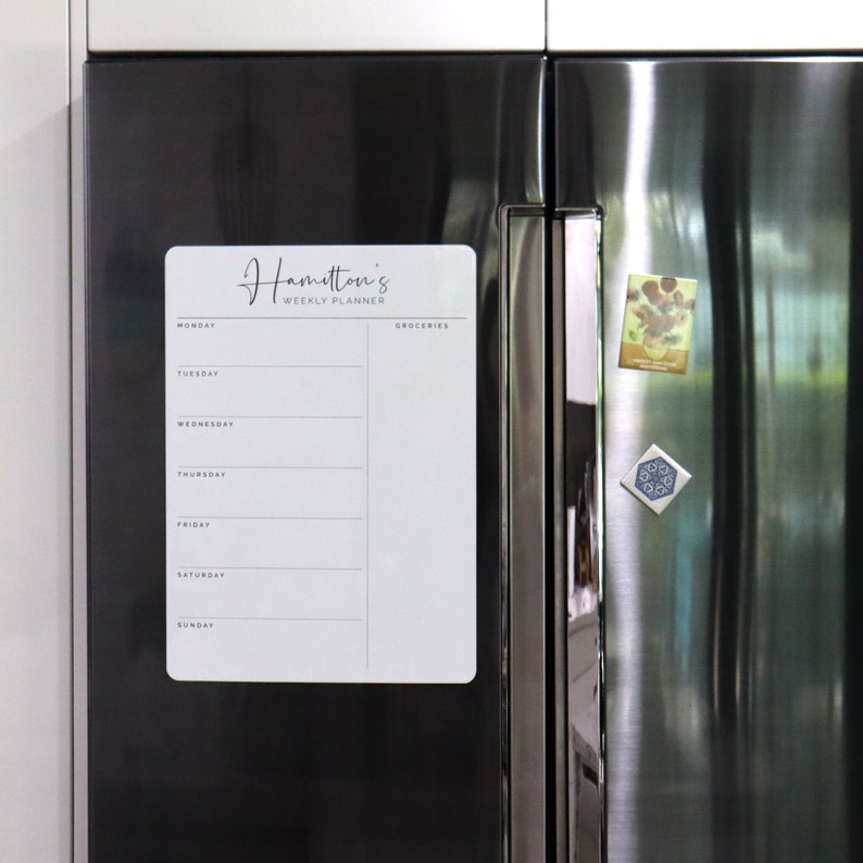 Custom weekly fridge planner magnetic whiteboard calendar family organiser image 2