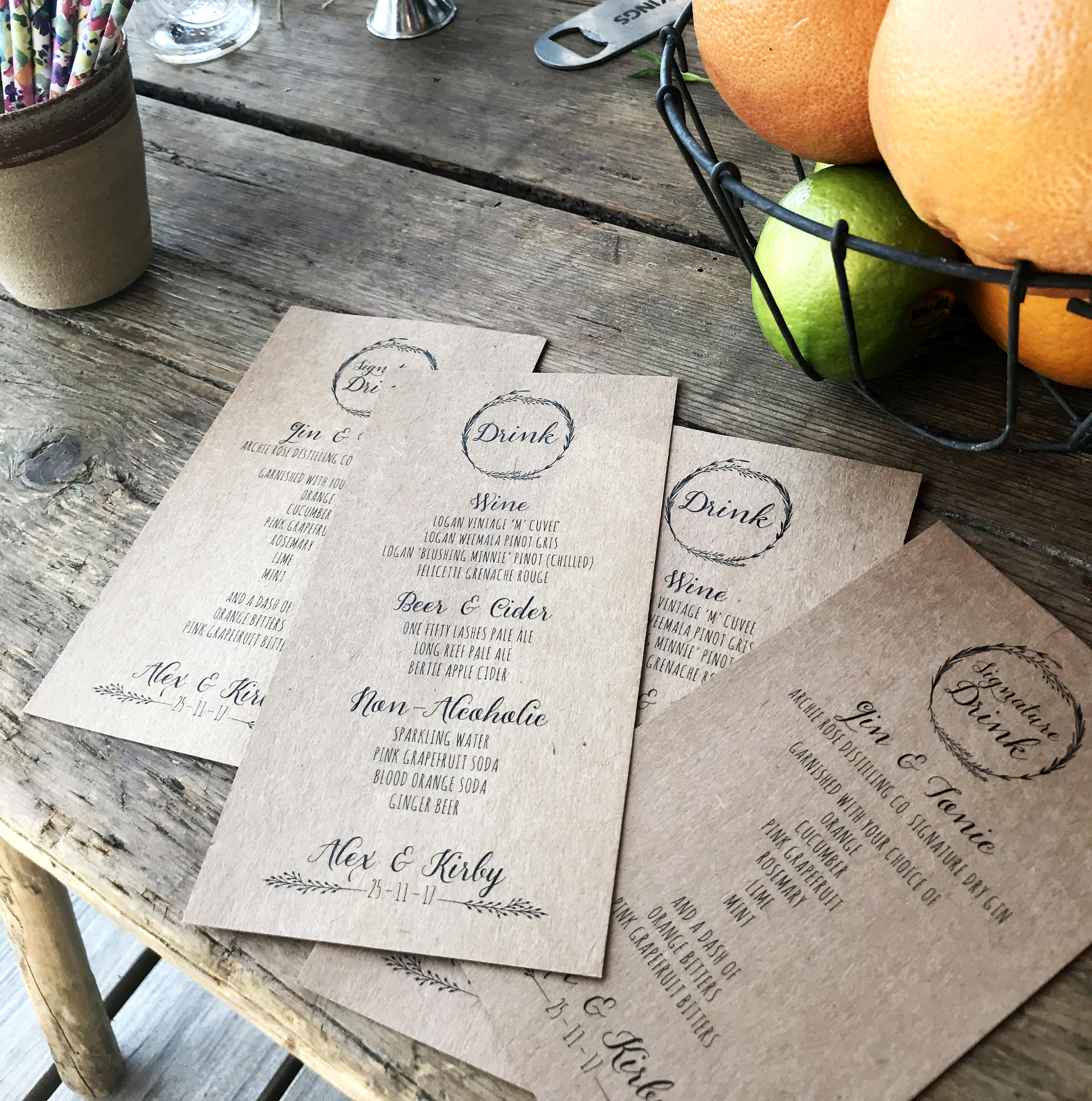 Custom Printed Wedding Menus Menu Cards Wedding Stationery Etsy Australia