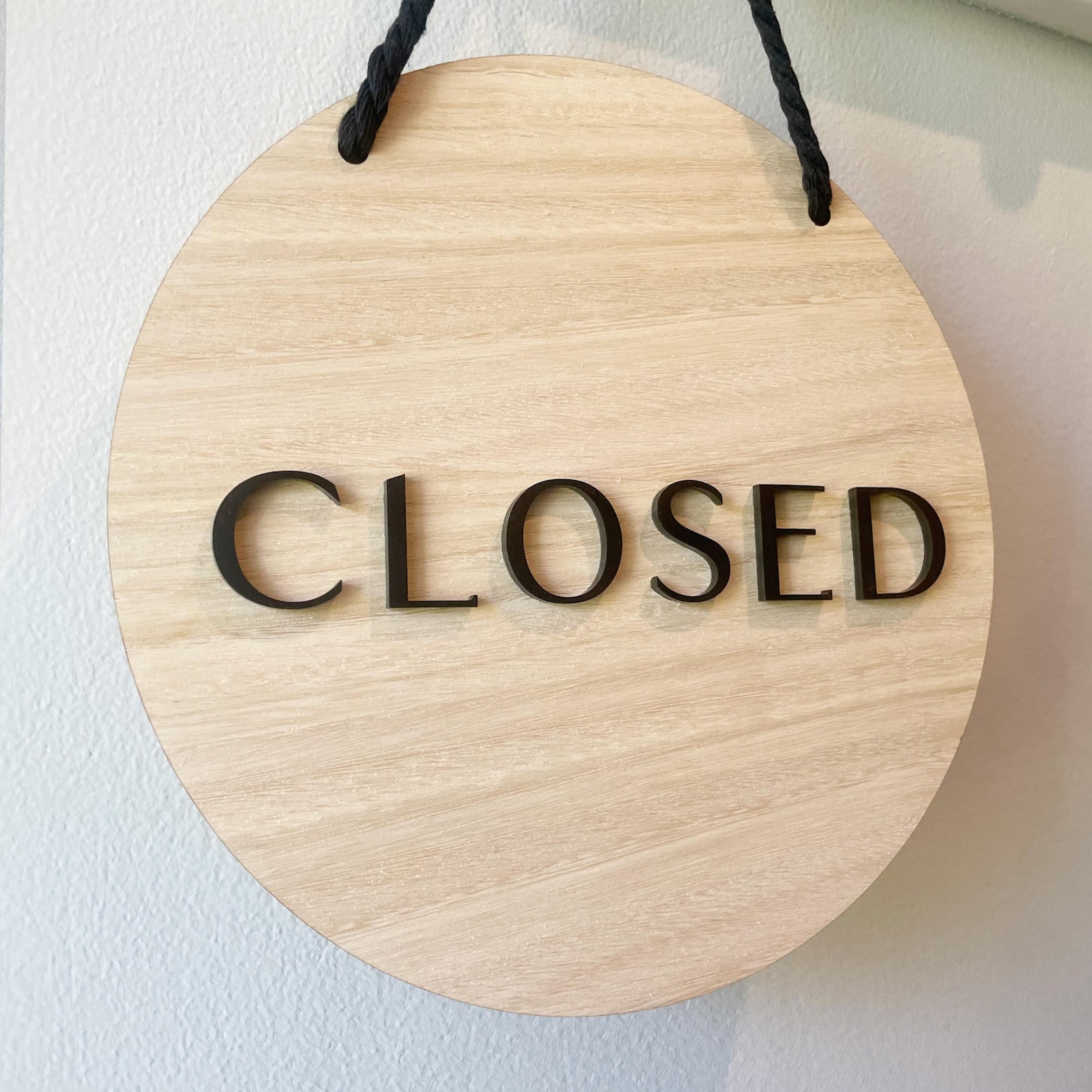Open Closed Wooden Business Sign - Custom Business Door Sign With 3D ...