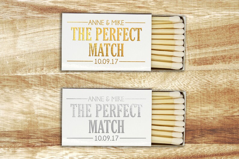 Stickers for Matchboxes The Perfect Match Personalised | Etsy