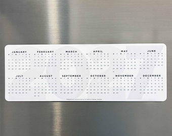 Mini 2027 Magnetic Fridge Calendar | Minimalist Dated Year Calendar