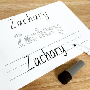 Benutzerdefinierte Kinder Name Schreibübungen Whiteboard | Handgemachte Kinder-Namensverfolgungspraxis | Kinder Acryl-Whiteboard | Kindy Vorschule