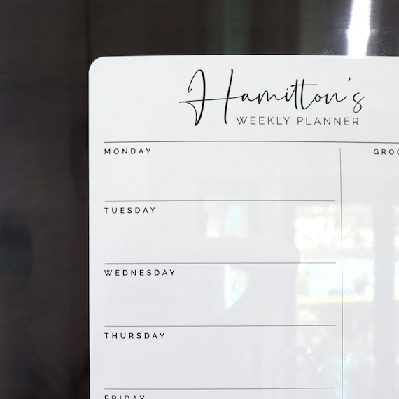 Magnetic Dry Erase Fridge Calendar Set | Monthly & Weekly Planner With Markers & Stickers