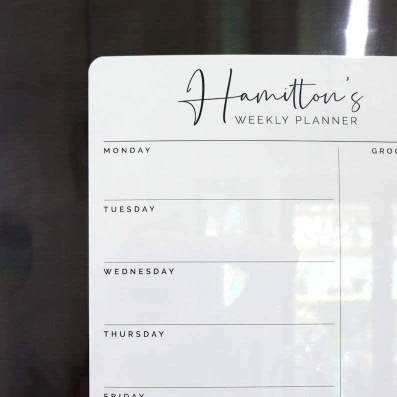 Custom weekly fridge planner magnetic whiteboard calendar family organiser image 7