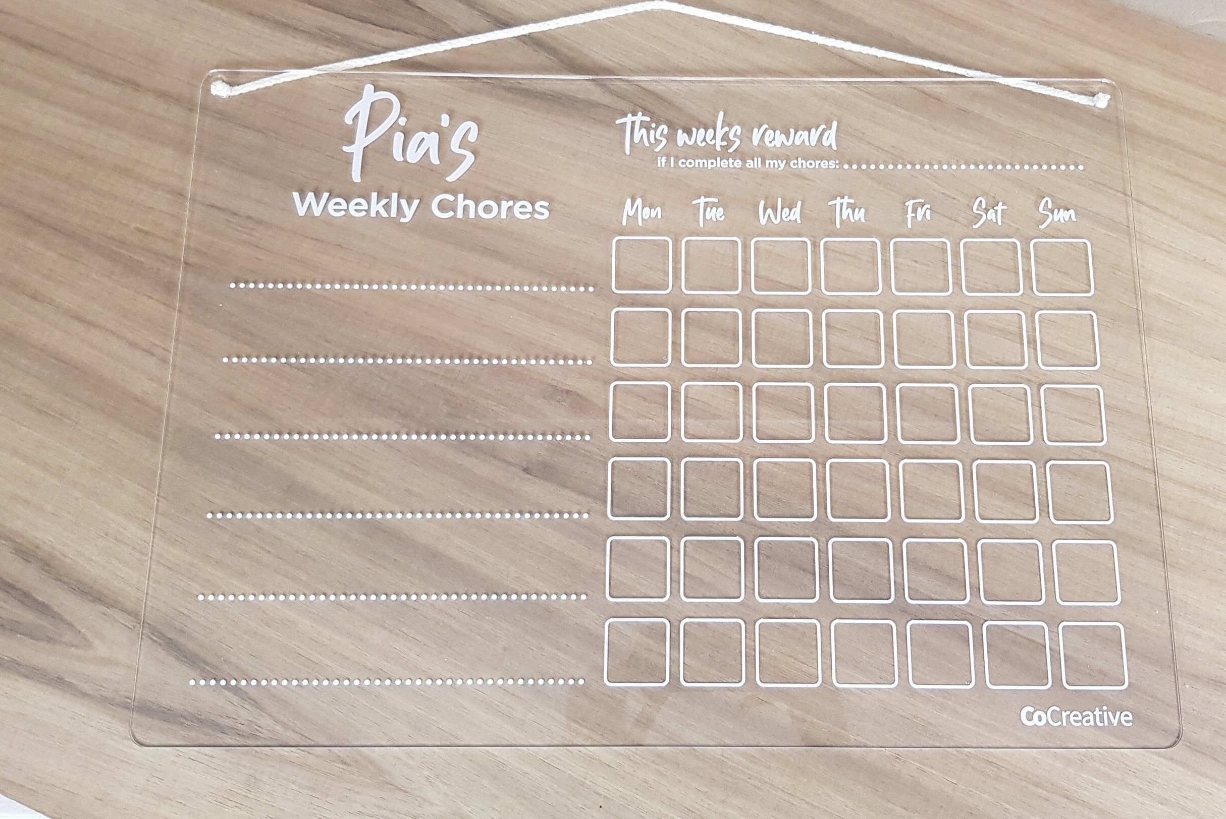 Personalised Kids Chore Chart Portable Toddler Chart Clear - Etsy New  Zealand
