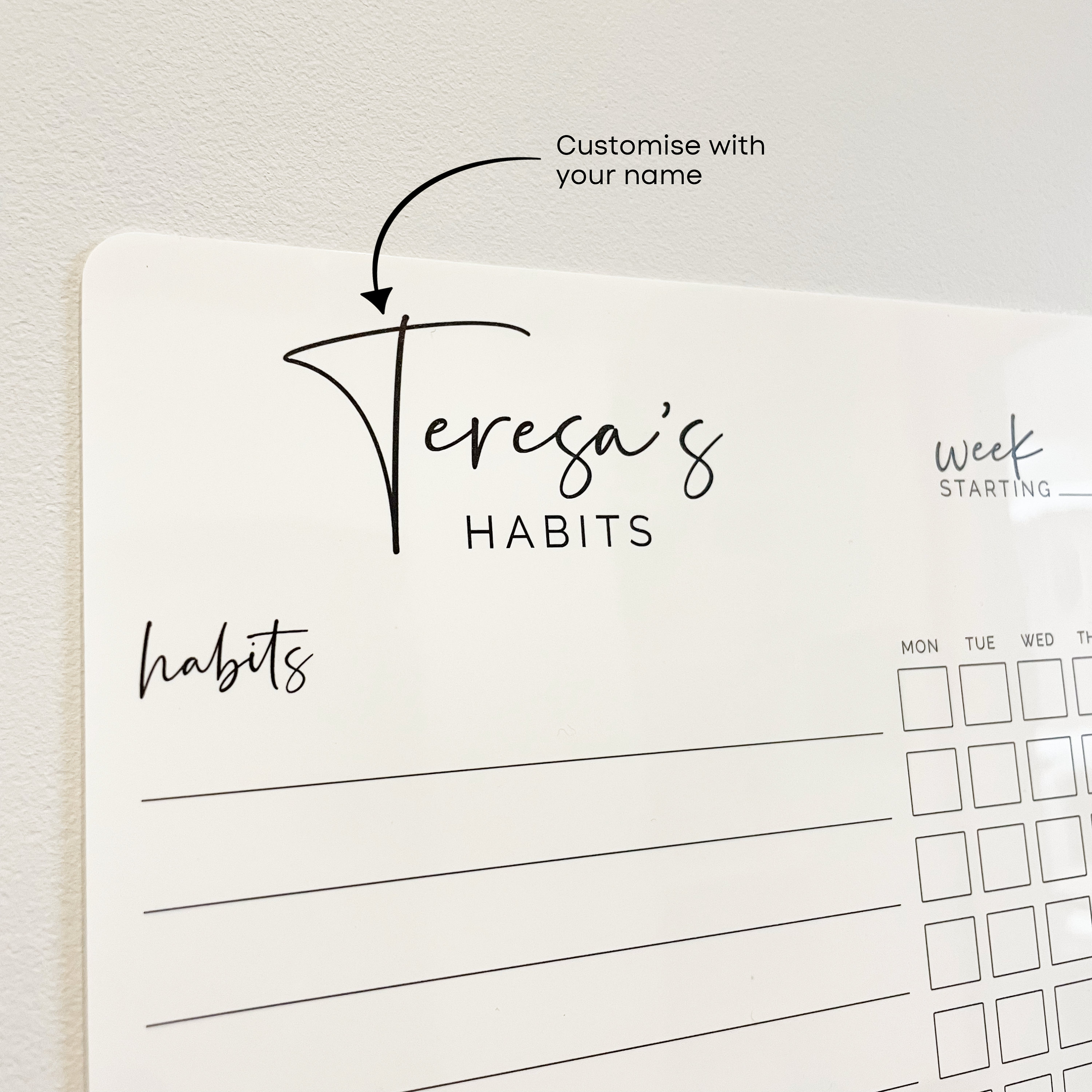 My Weekly Habits | REMOVABLE Custom Habit Tracker and Planner ...