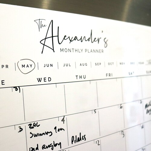 Hoge blootstelling Diplomatie atmosfeer Custom Monthly Fridge Planner Magnetic Whiteboard Calendar - Etsy