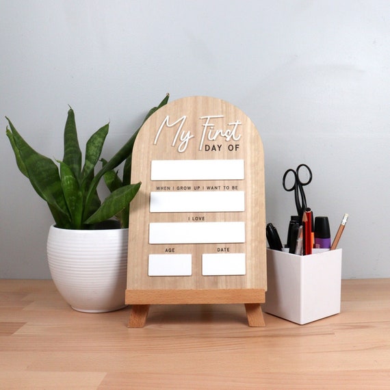 First Day Of School 3D Whiteboard Photo Prop - Last Day Of School Photo Prop - Kids Photo Prop