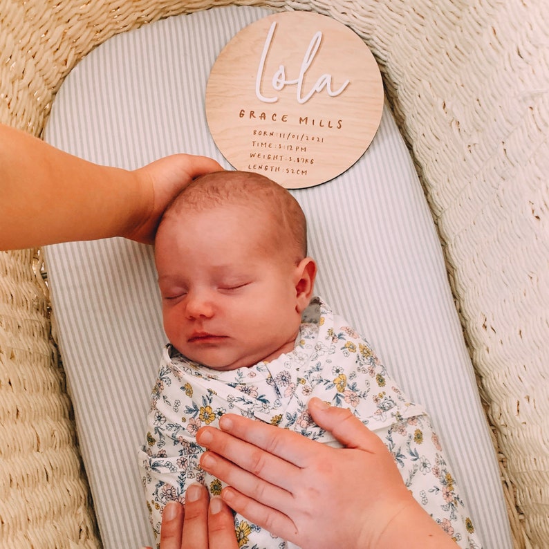 Birth Announcement Sign Personalised Baby Plaque Lasercut Etsy Australia