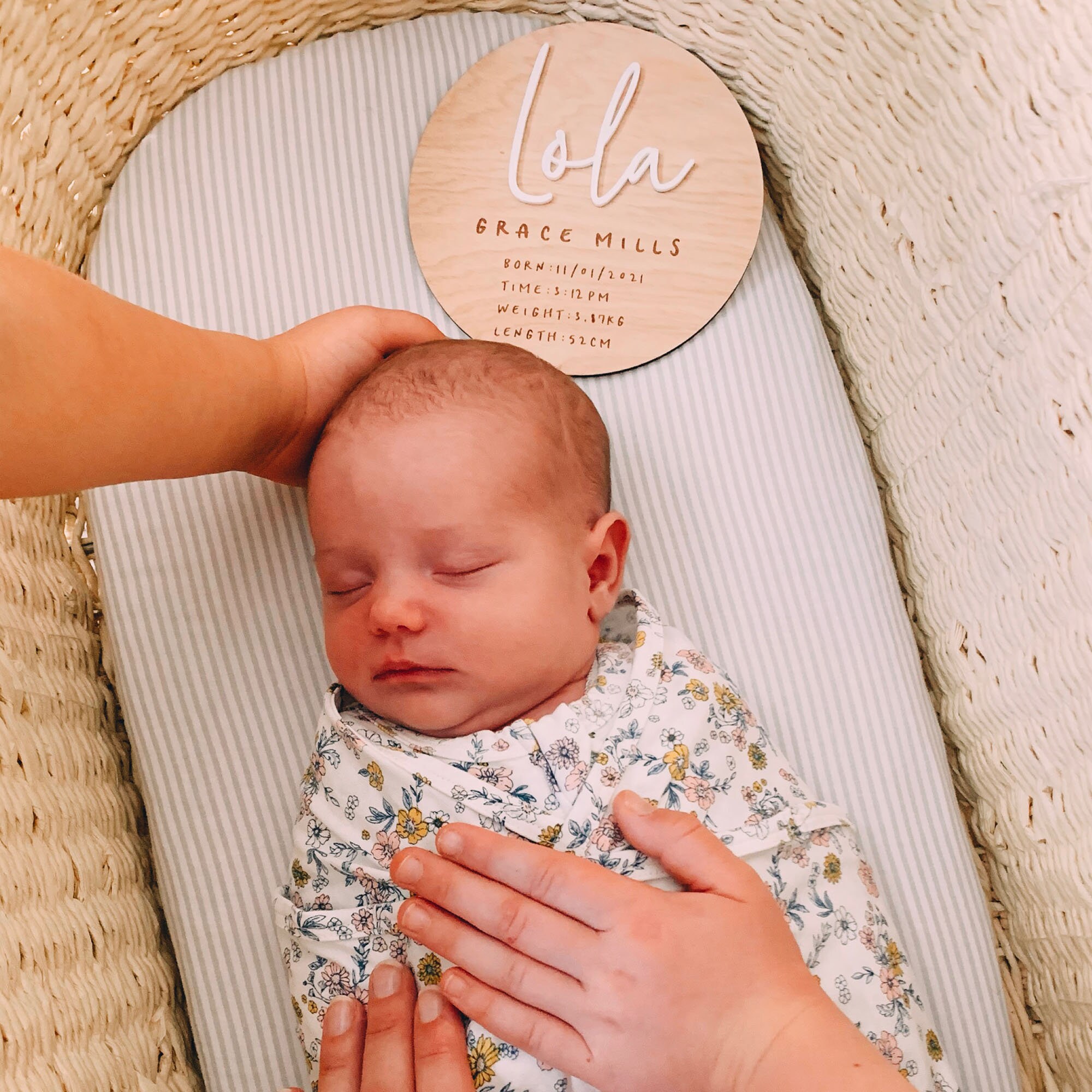 Birth Announcement Sign Personalised Baby Plaque Lasercut Etsy