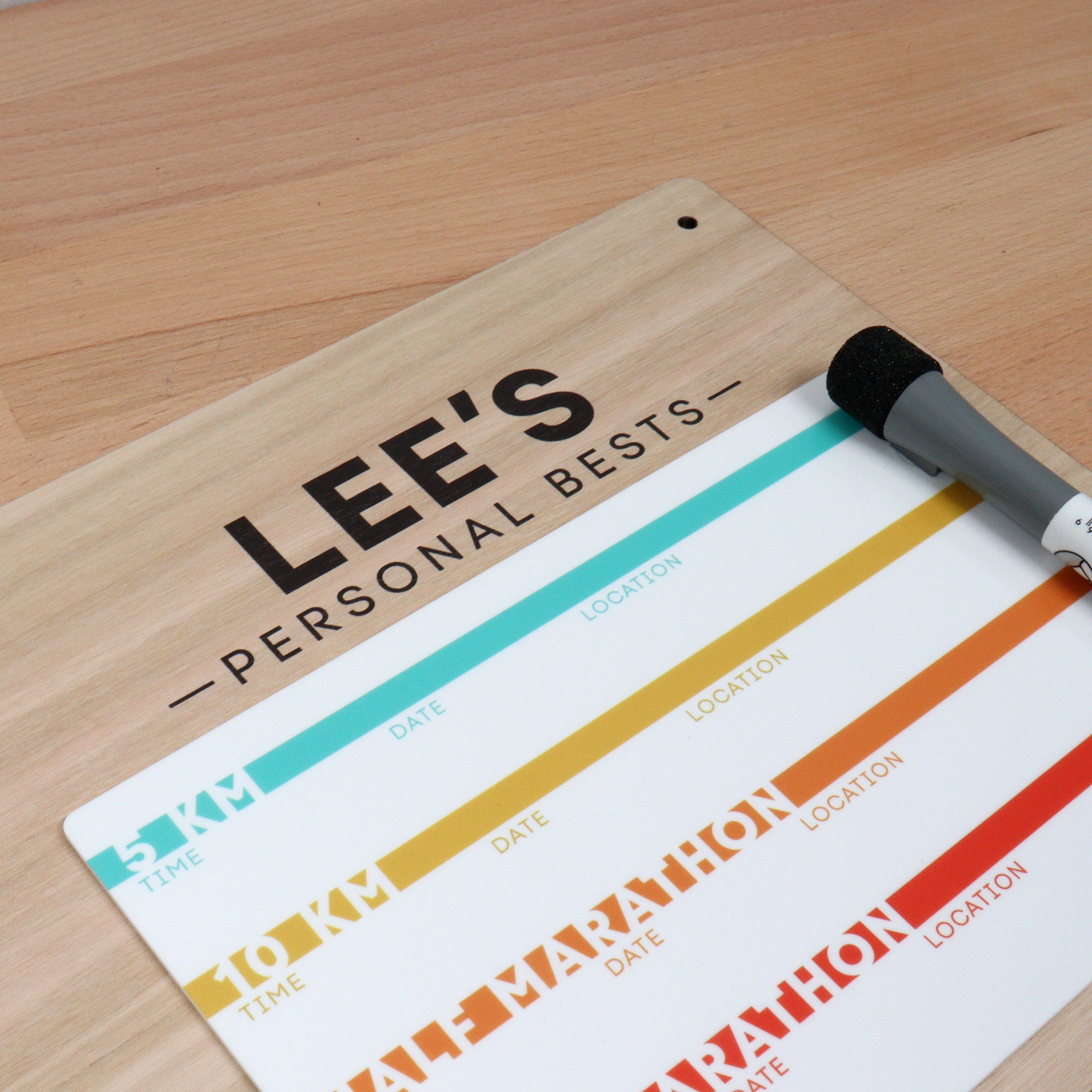 Personalized Running Medal Hanger and Bib Display - Show Off Your PB with Style - Perfect Gift for Runners and Athletes