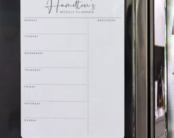 Custom Magnetic Weekly Planner | Personalized Whiteboard Planner with Notes Section