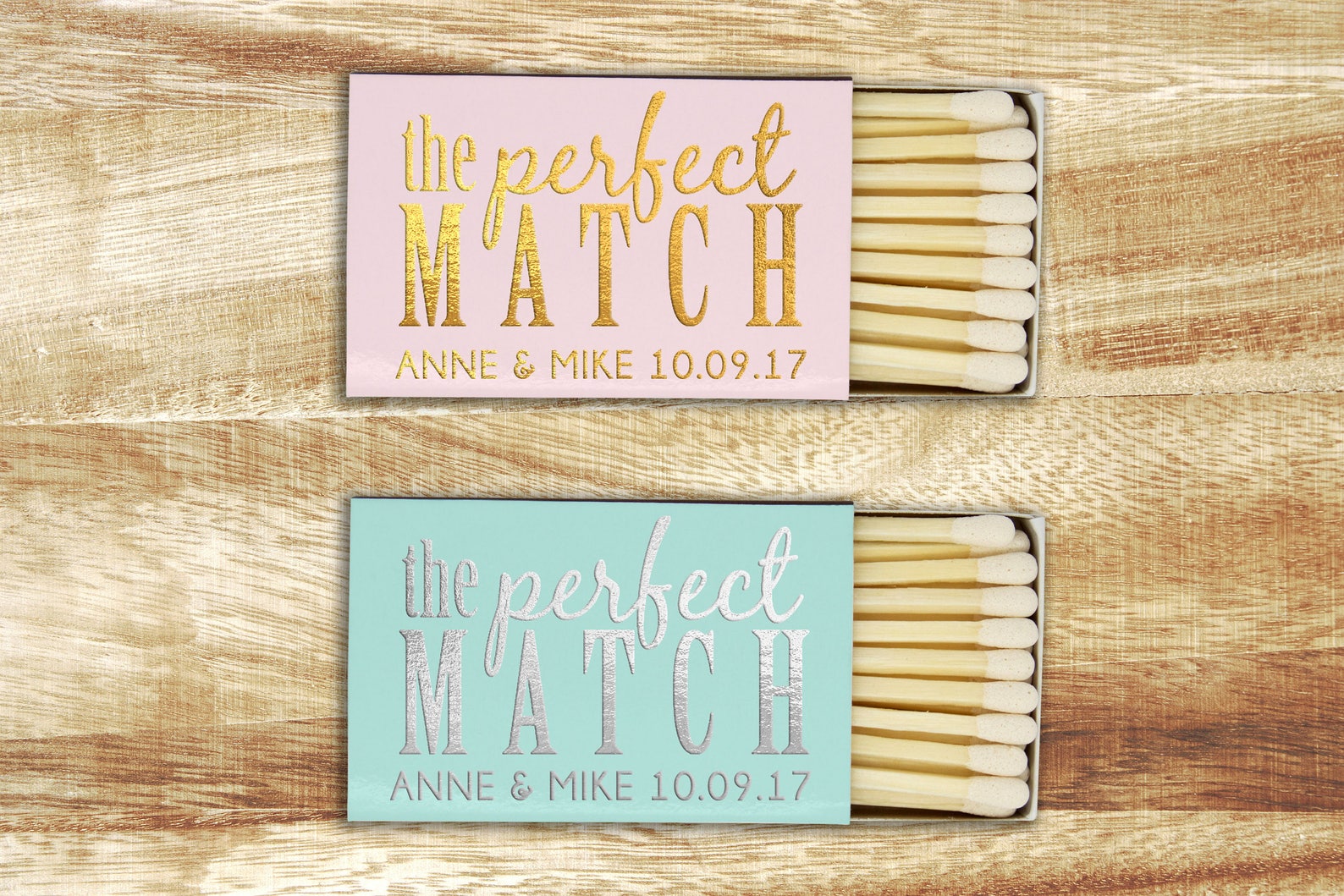Personal match. Golden box of matches.