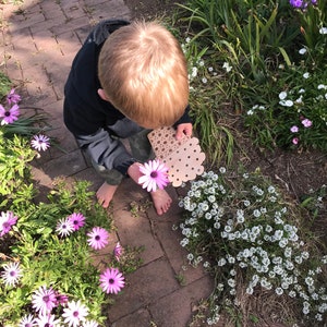 Flower Collector Wood Nature Play Adventure Board Nature walk Kids Nature Gift Garden Scavenger Hunt Board image 6